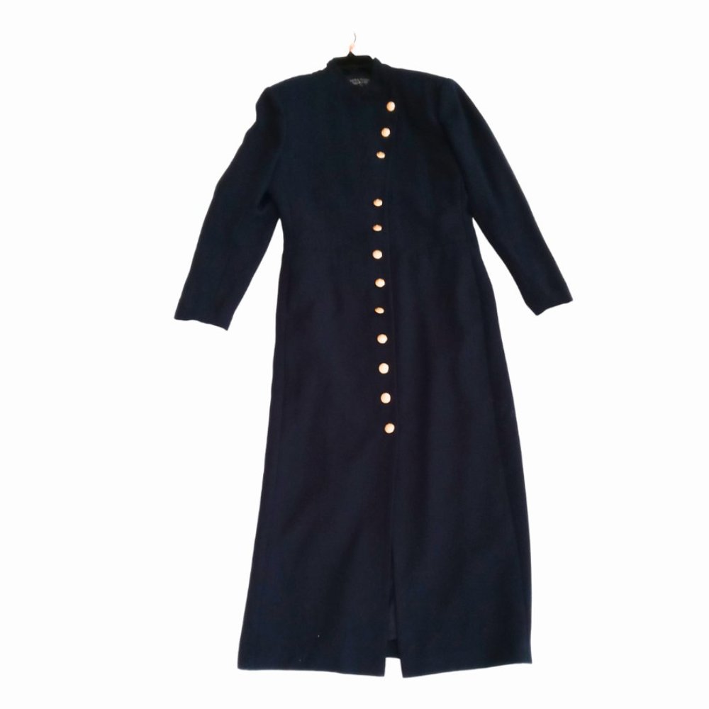 Cynthia Howie l Long Navy Blue Dress l Button up